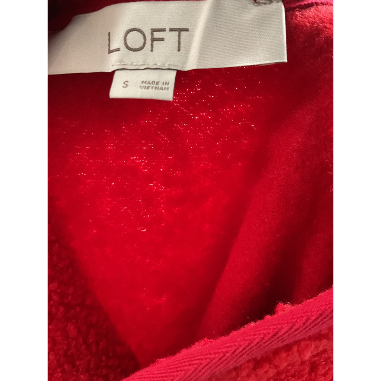 LOFT Red Henley Sweater Size S