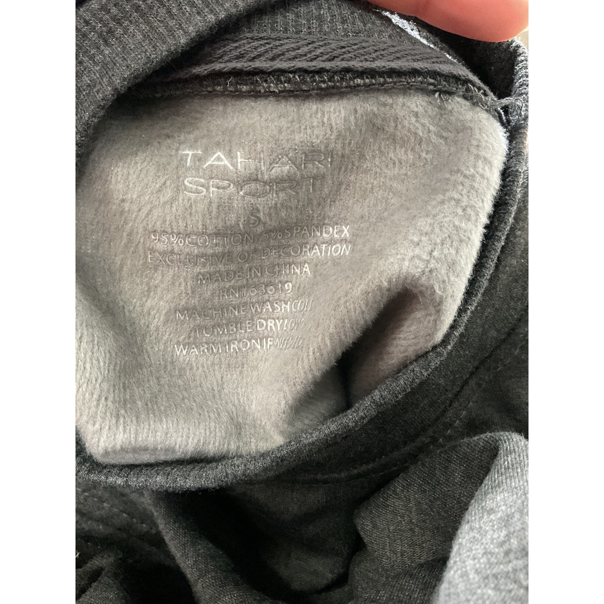 Tahari Gray Cotton Sweatshirt