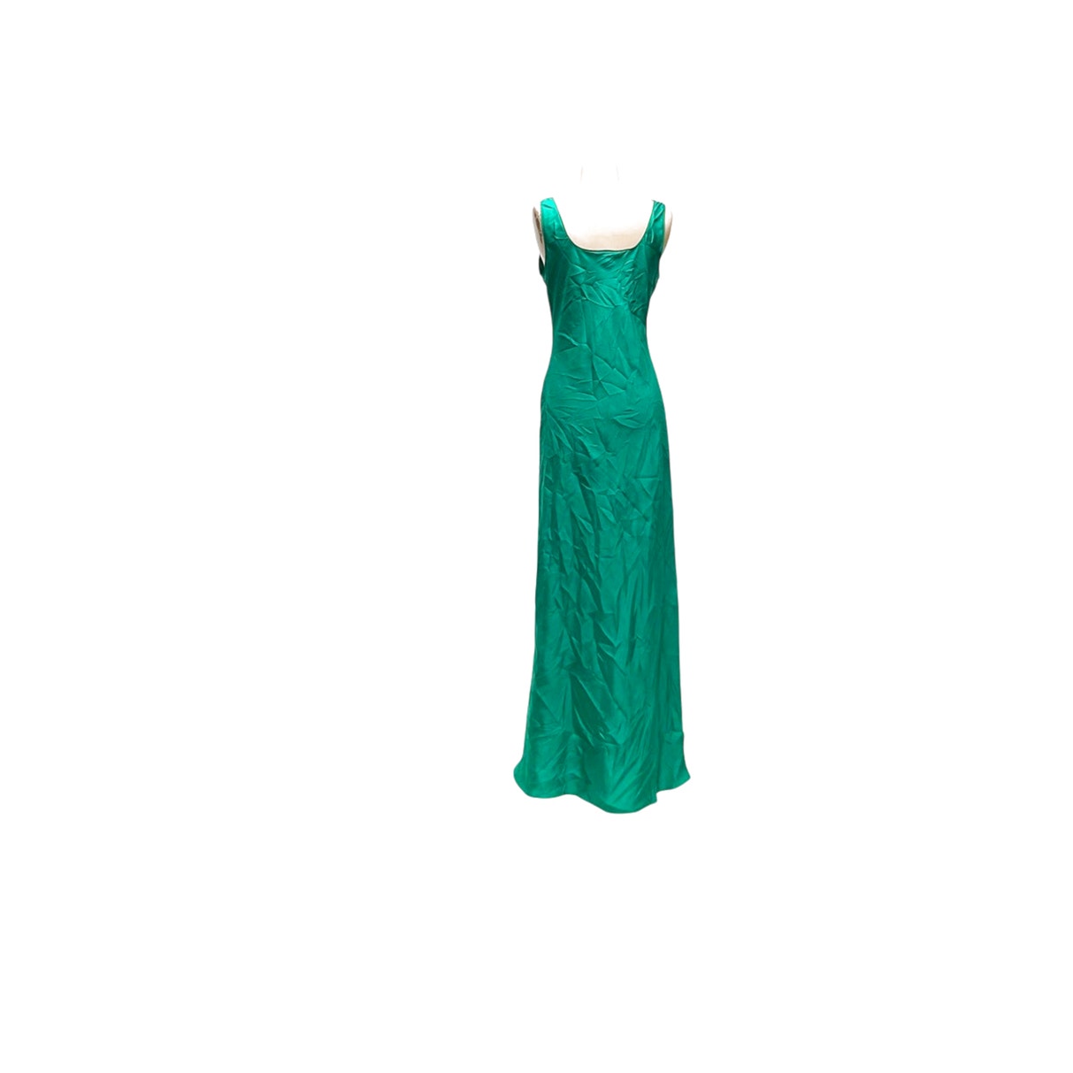 Banana Republic Green Satin Midi Dress