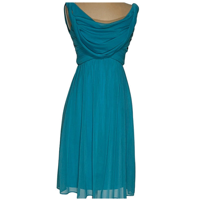 David's Bridal A-Line Midi Dress in Blue - Size 0