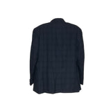 Michael Kors Men's Blue Wool Blazer Overcoat - Size 3XL