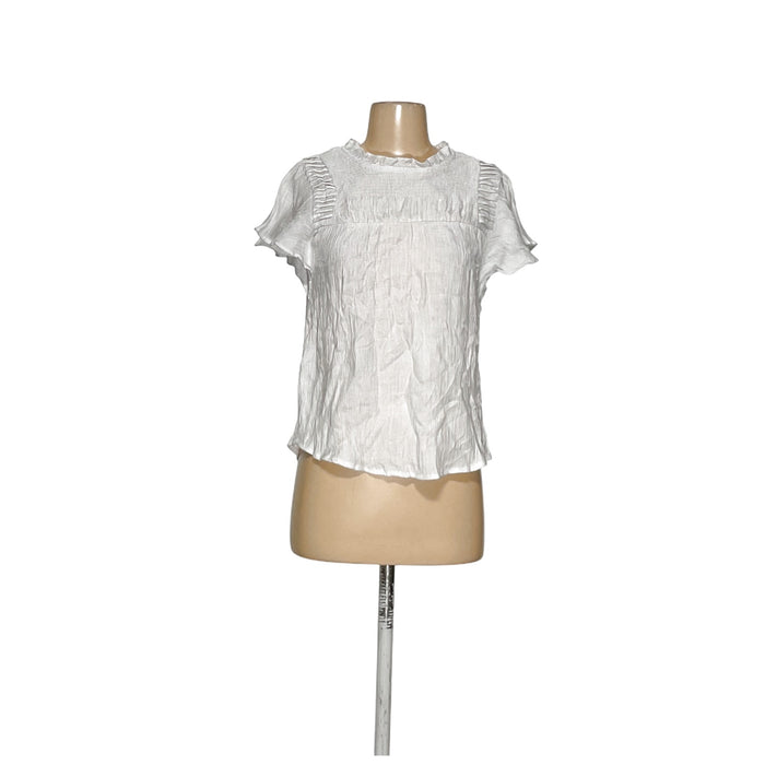 NL White Rayon Blouse, Size S