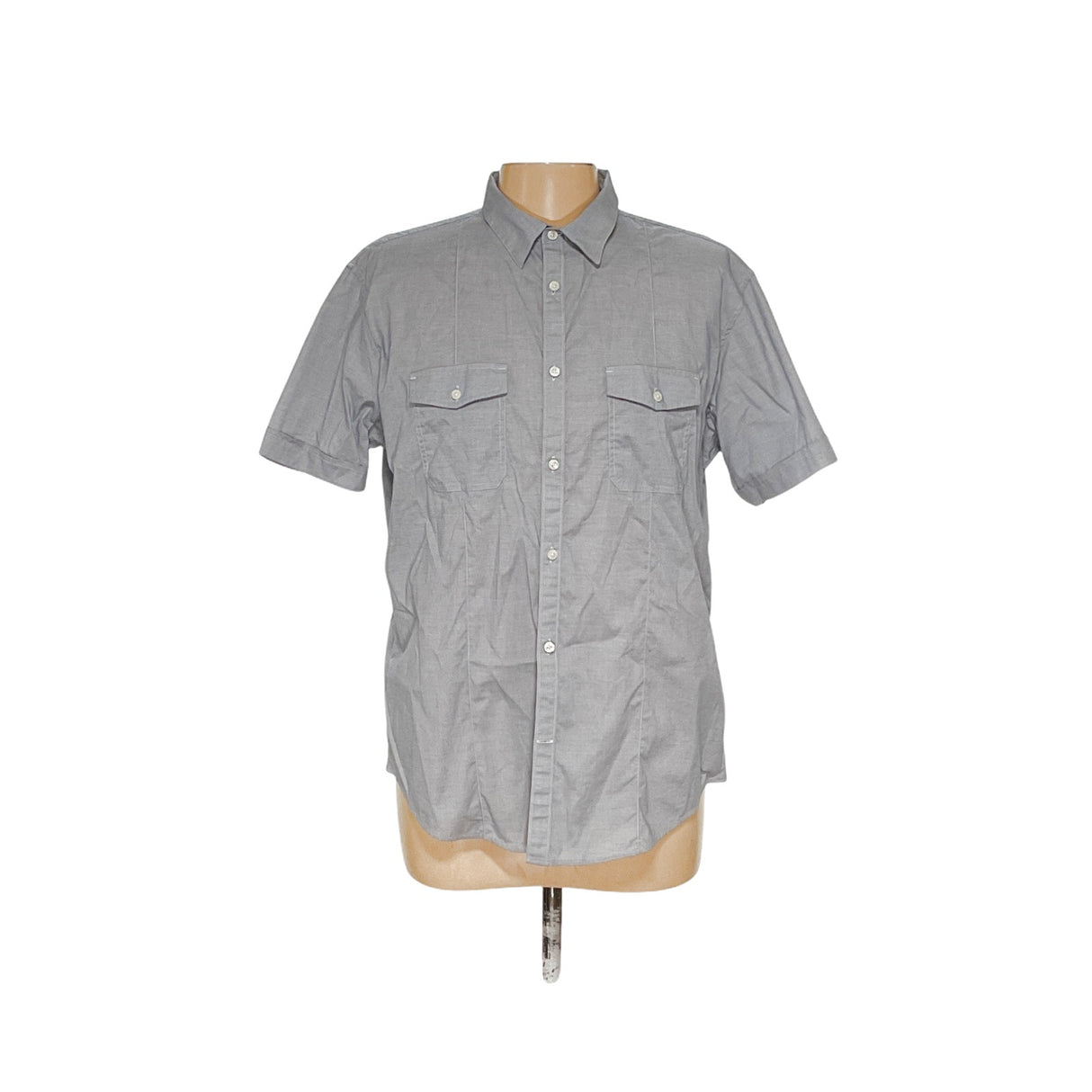 Banana Republic Gray Graphic Short Sleeve Shirt