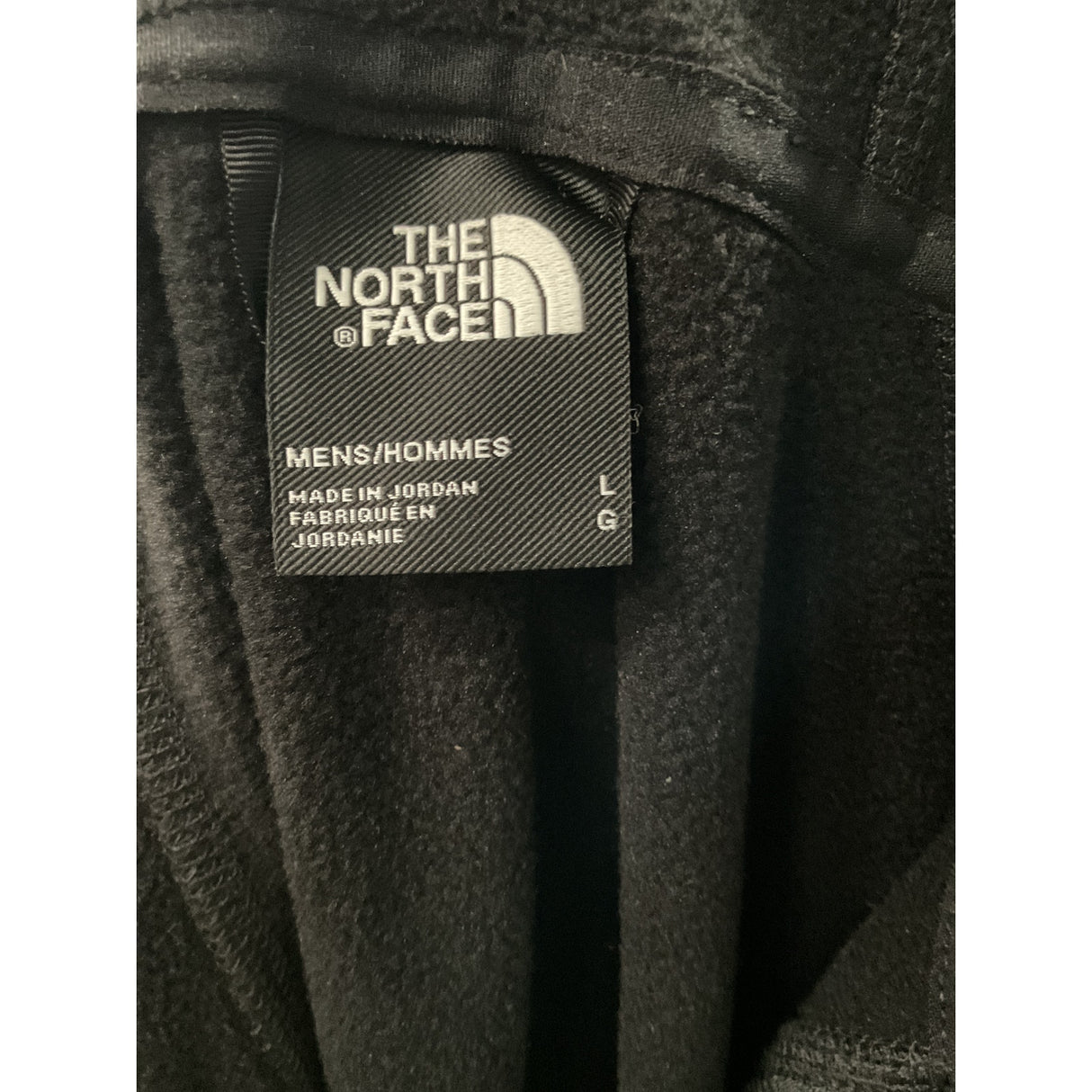 Men's North Face Black Full Zip Hoodie - Size L