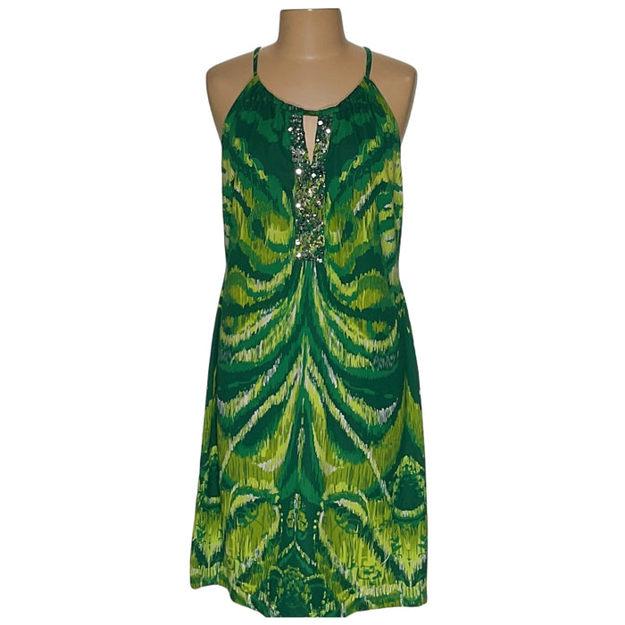 INC Intl Concepts Shift Dress, Green, L