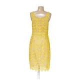 Banana Republic Yellow Midi Sheath Dress Size 6