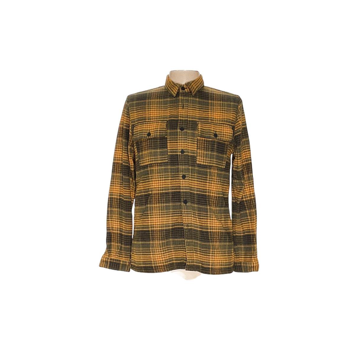 ZARA Yellow Plaid Flannel Shirt