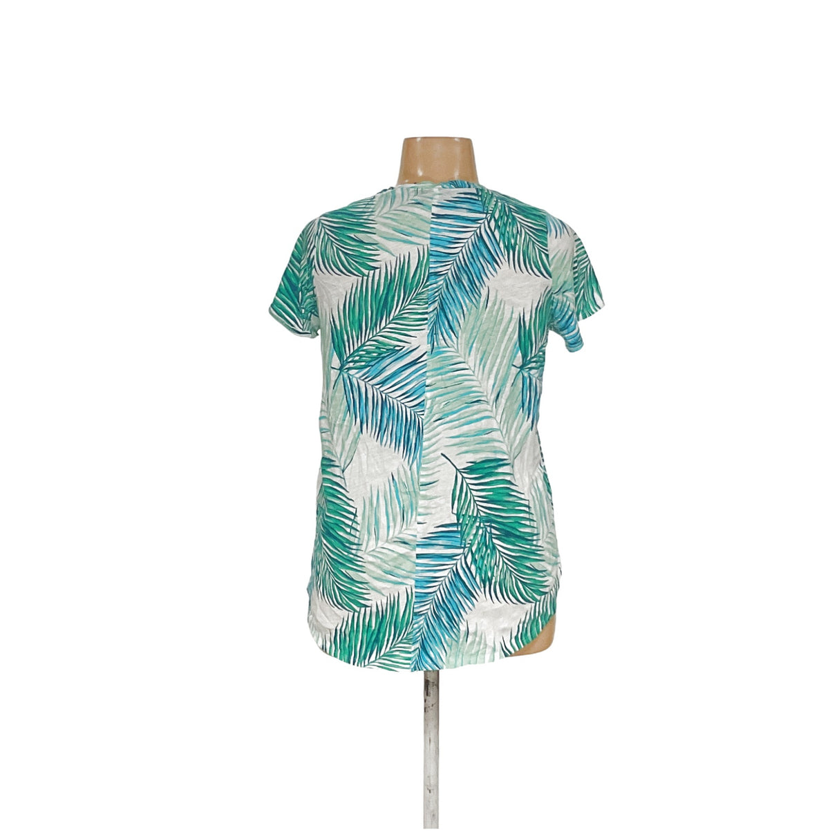 Tahari Multicolor Leaf Print T-Shirt