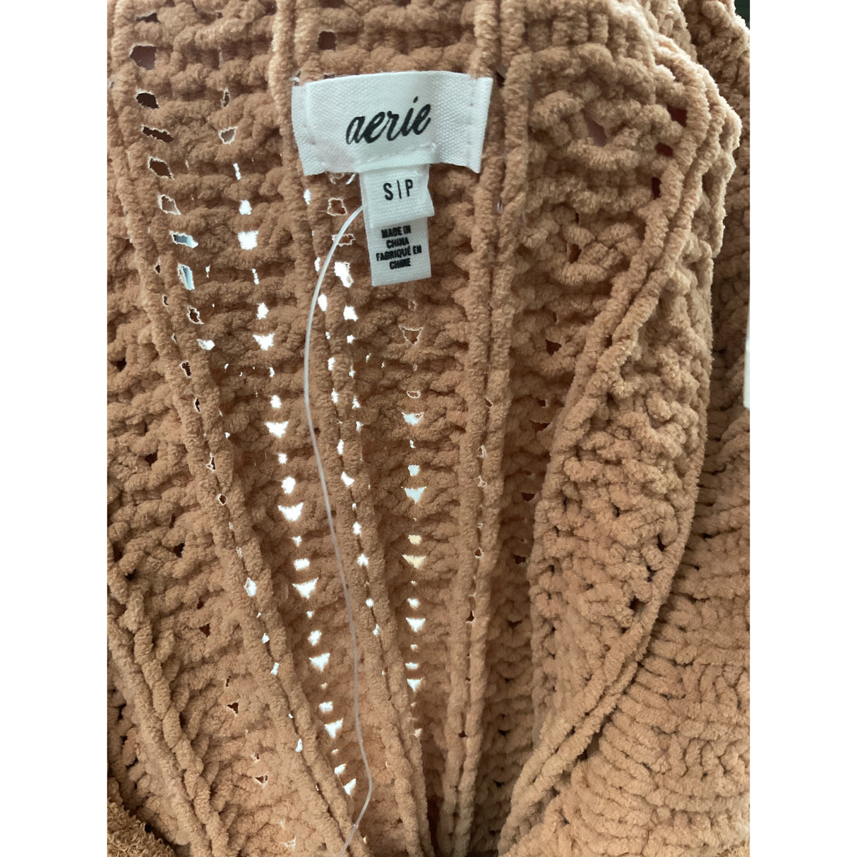 Aerie Brown Henley Sweater