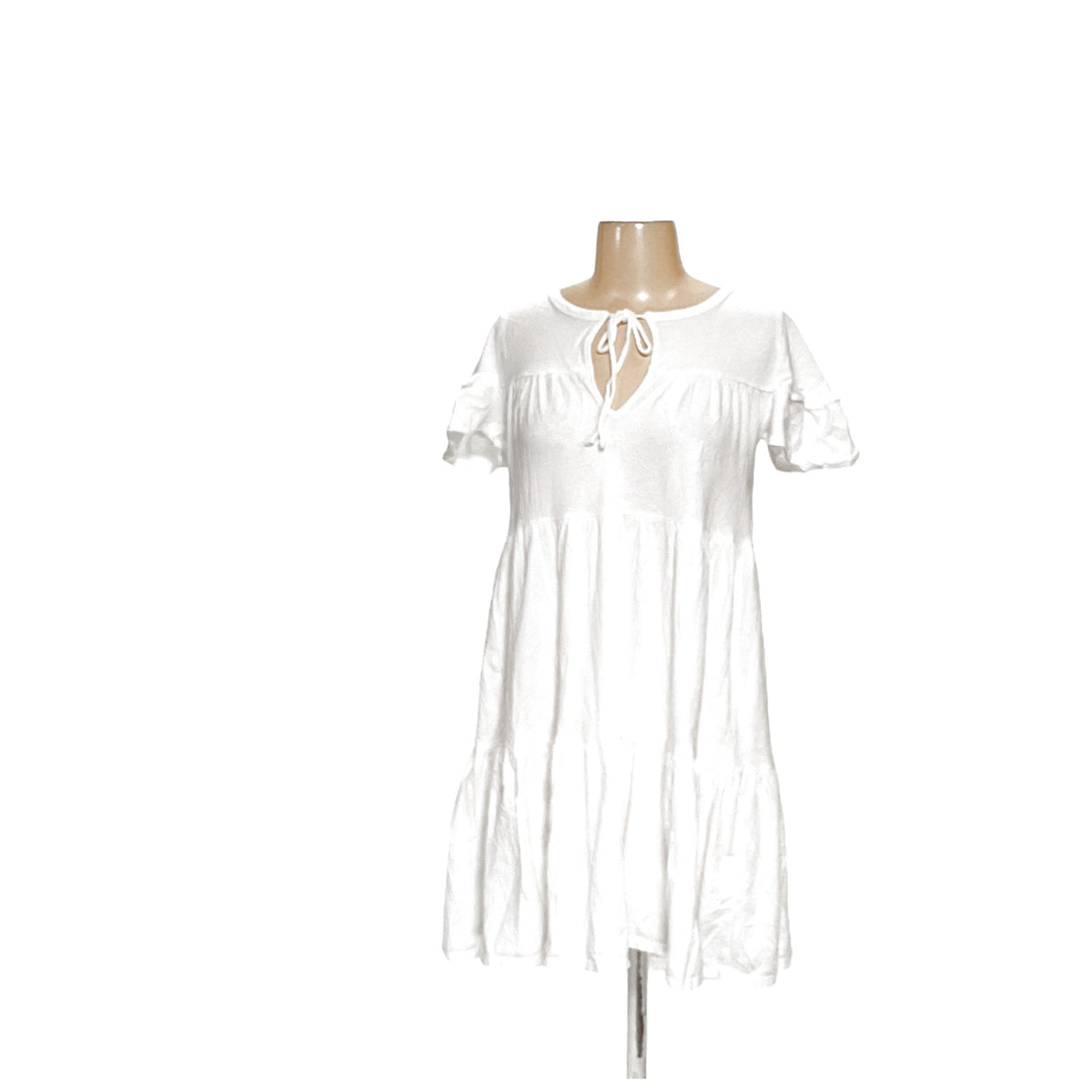 J. Crew White Cotton Shift Dress, XS