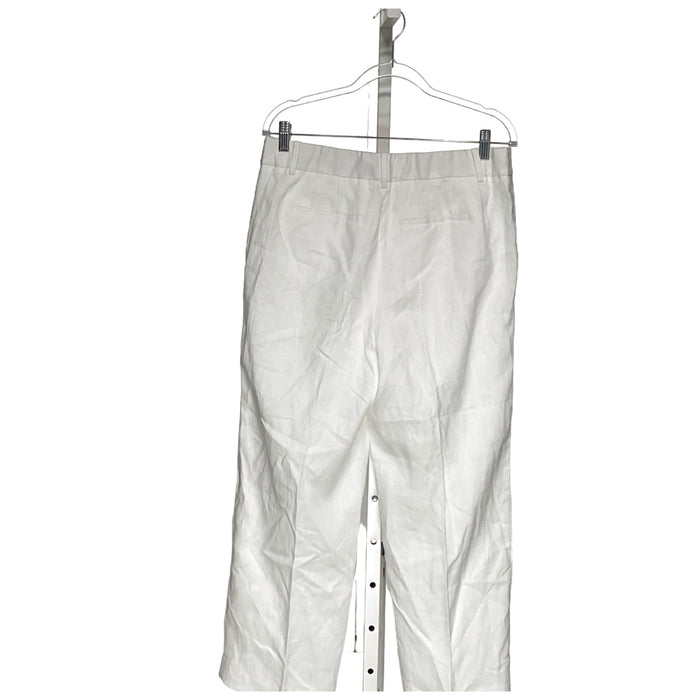 Talbots White Linen Ankle Pants