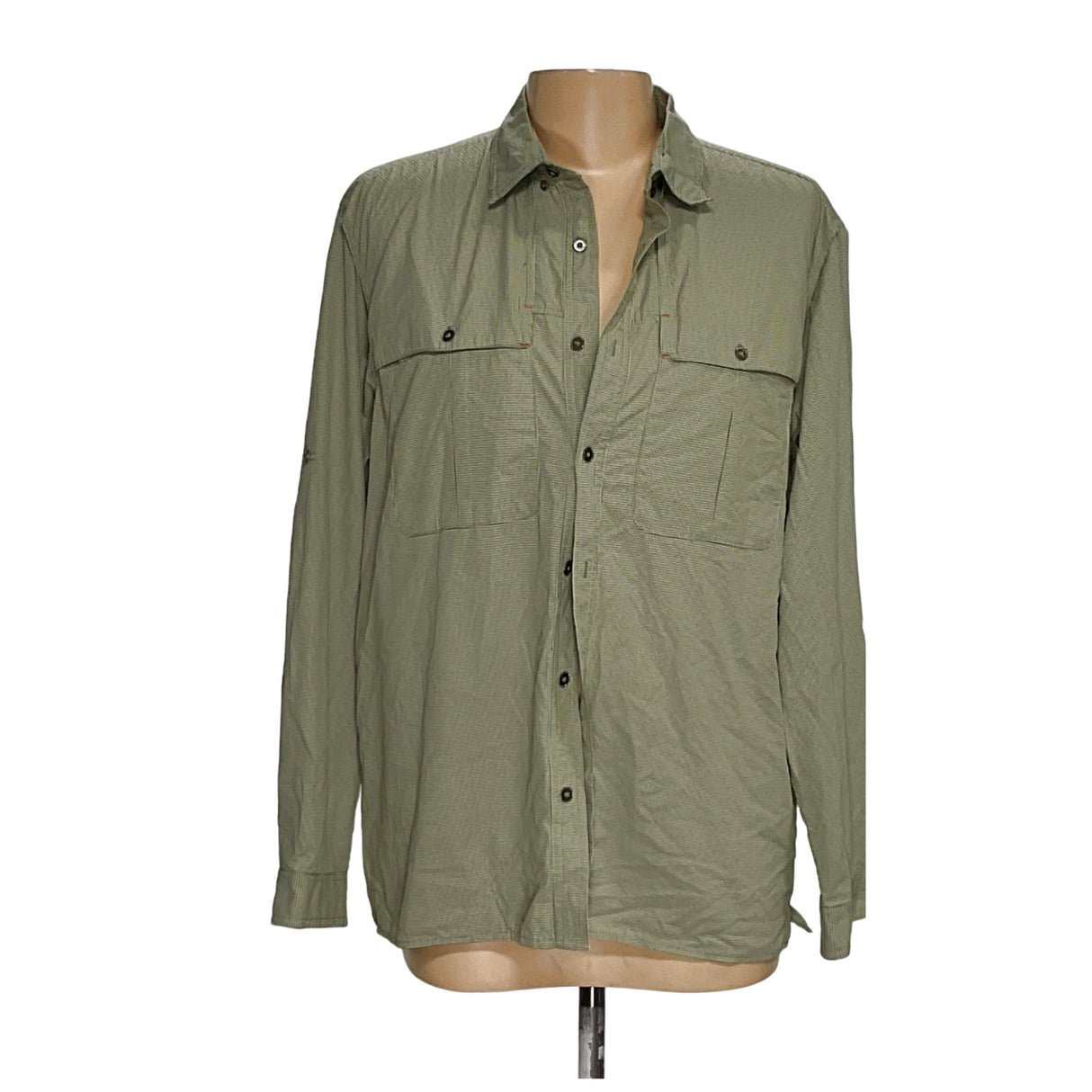 Orvis Men's Green Button-Up Shirt Size L