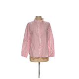 LOFT Pink Women's Cotton Button-Up Top (Size M)