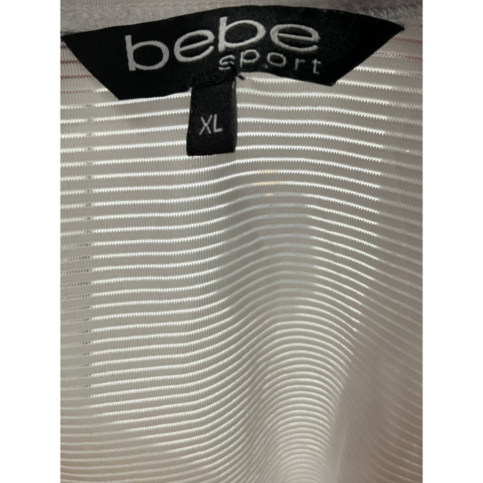 Bebe White XL Activewear Top