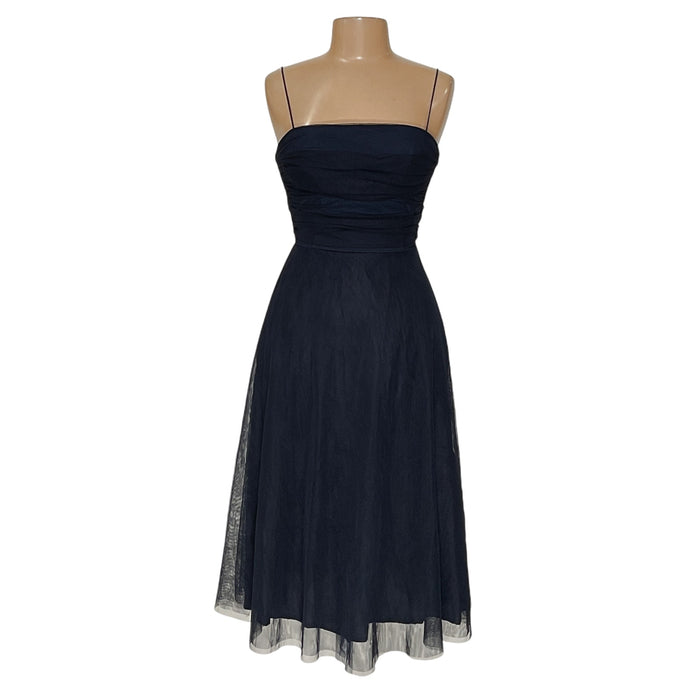 Eliza J Blue A-Line Midi Dress