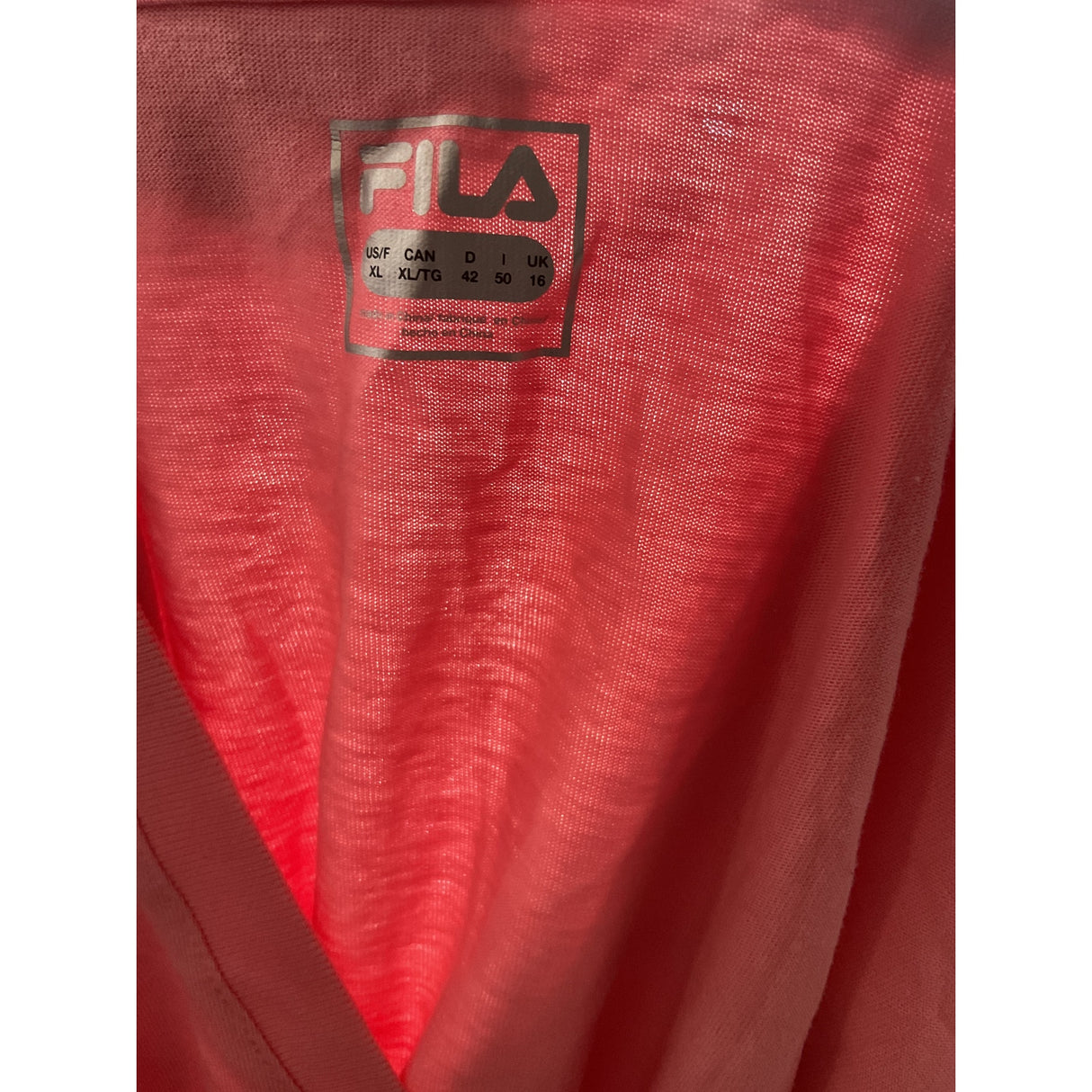 Fila Pink 100% Cotton Blouse XL