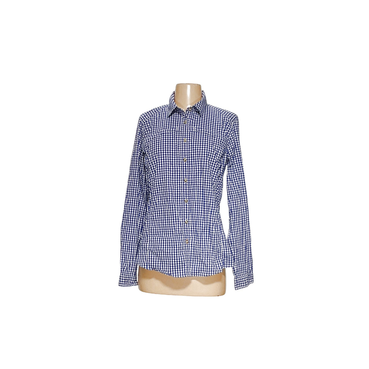 Orvis Blue GINGHAM Button-Up Top in Women's Size S