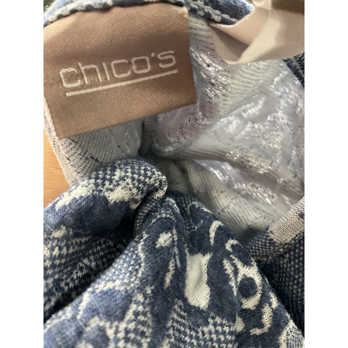 Chico's Blue 100% Cotton Blouse - Size 2