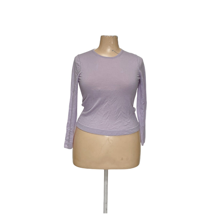 J. Crew Purple Merino Wool Sweater - Women's L