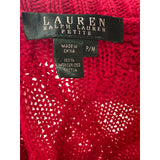 Lauren Ralph Lauren Red Henley Sweater