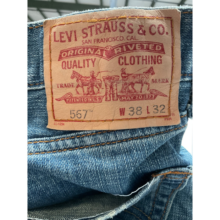 Levi's Blue Straight Jeans - Men's 38x32