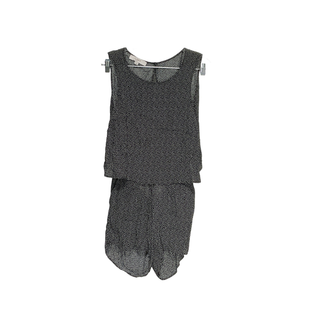 LOFT Black Polka Dot Jumpsuit XS