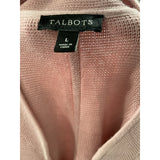 Talbots Pink Cotton Cardigan in Size L