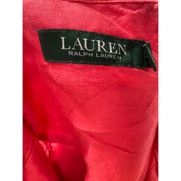 Lauren Ralph Lauren Red Button-Up Top (Women's M)