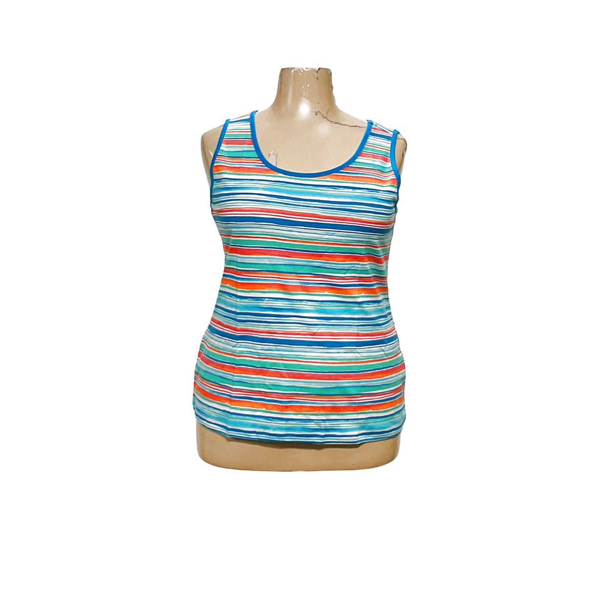 Lands' End Multicolor Striped Tank Top XL