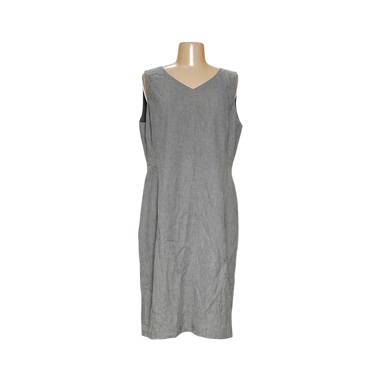 Gray Kasper Sheath Dress, Size 12P