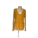 Lucky Brand Women's Yellow Activewear Top - Size L