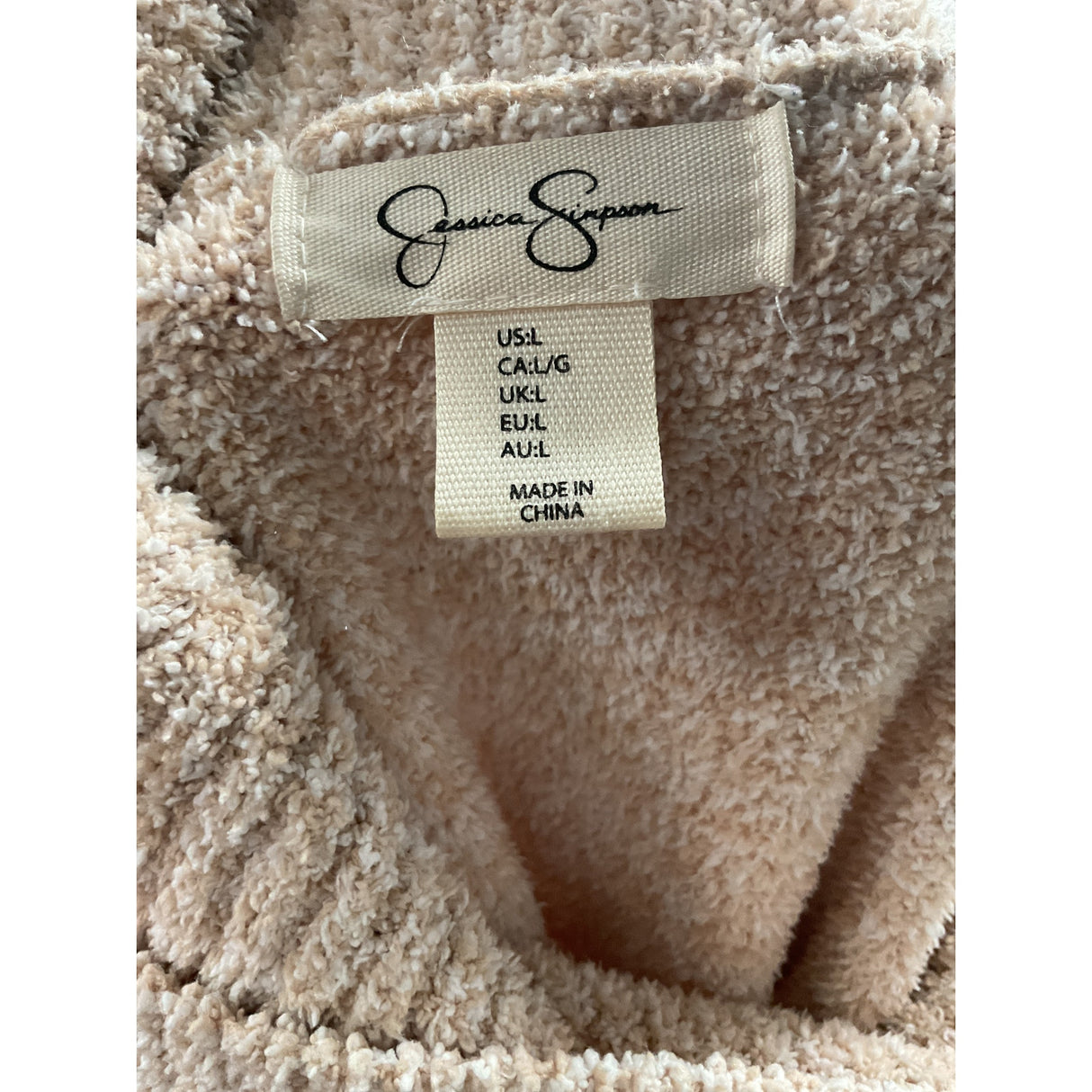 Jessica Simpson Beige Pullover Sweater, Size L