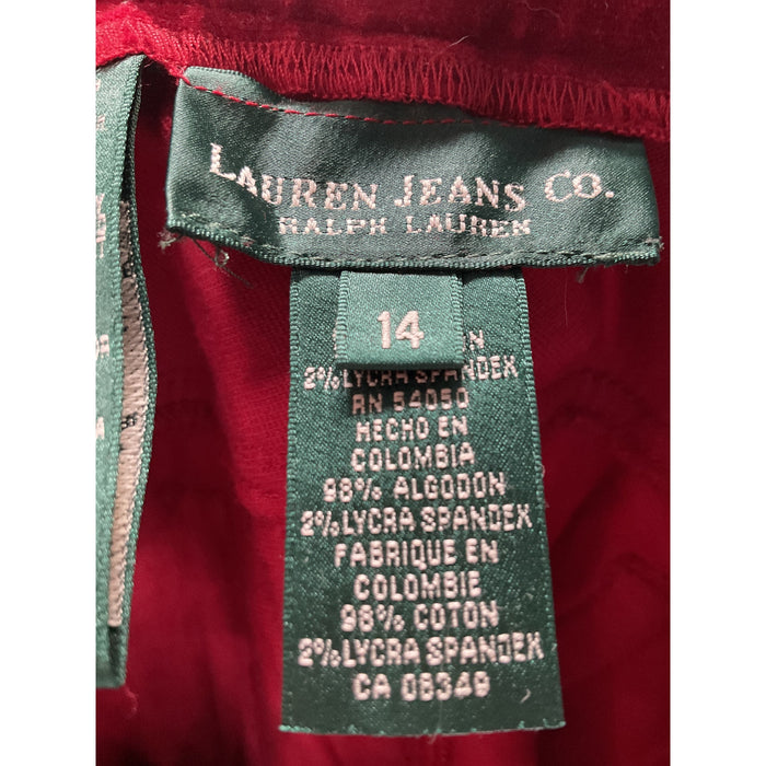 Lauren Ralph Lauren Red Ankle Pants Women Size 14