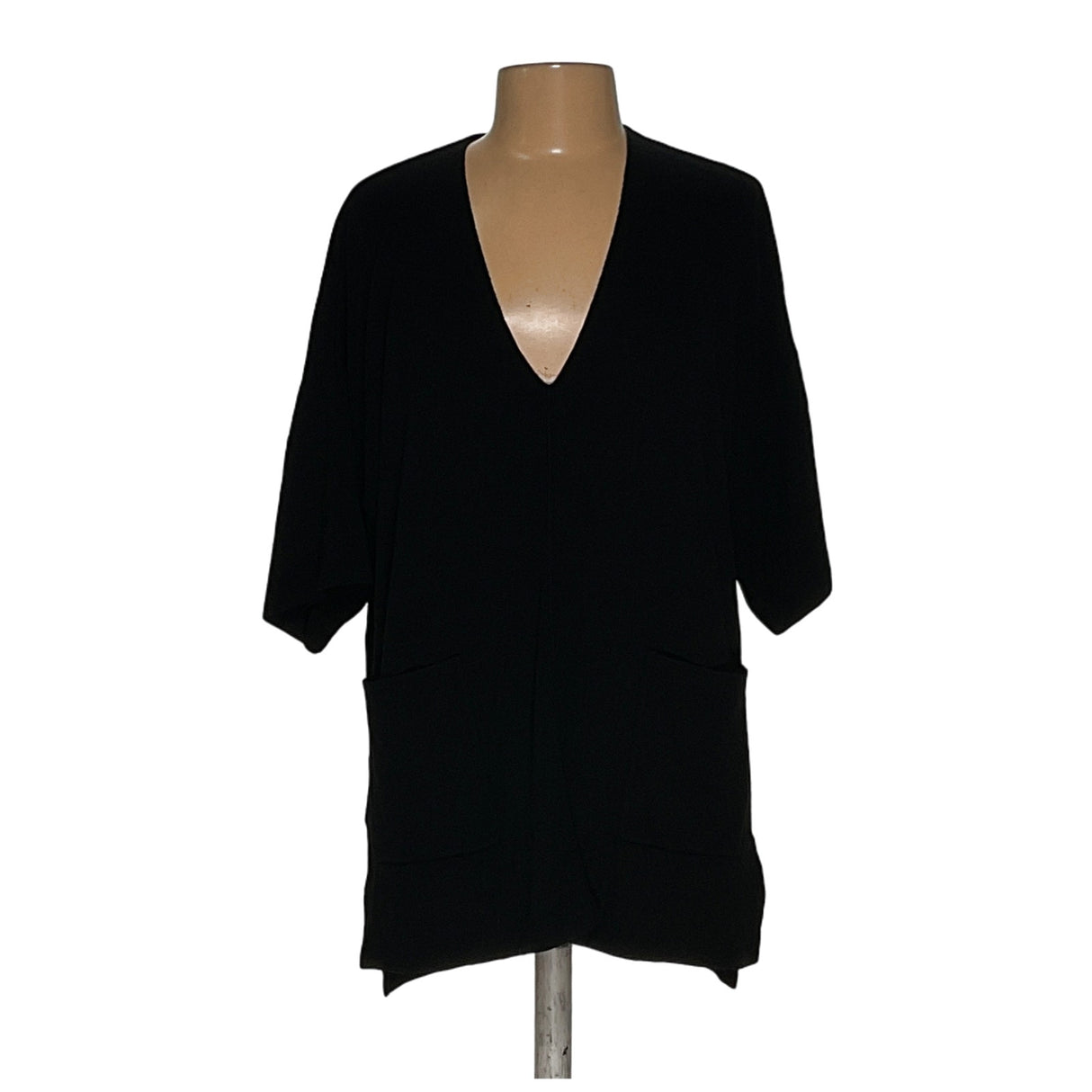 LOFT Black Cotton Blouse L 30in