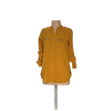 Calvin Klein Yellow Button-Up Top Size S