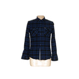 Kenneth Cole Blue Plaid Flannel Shirt