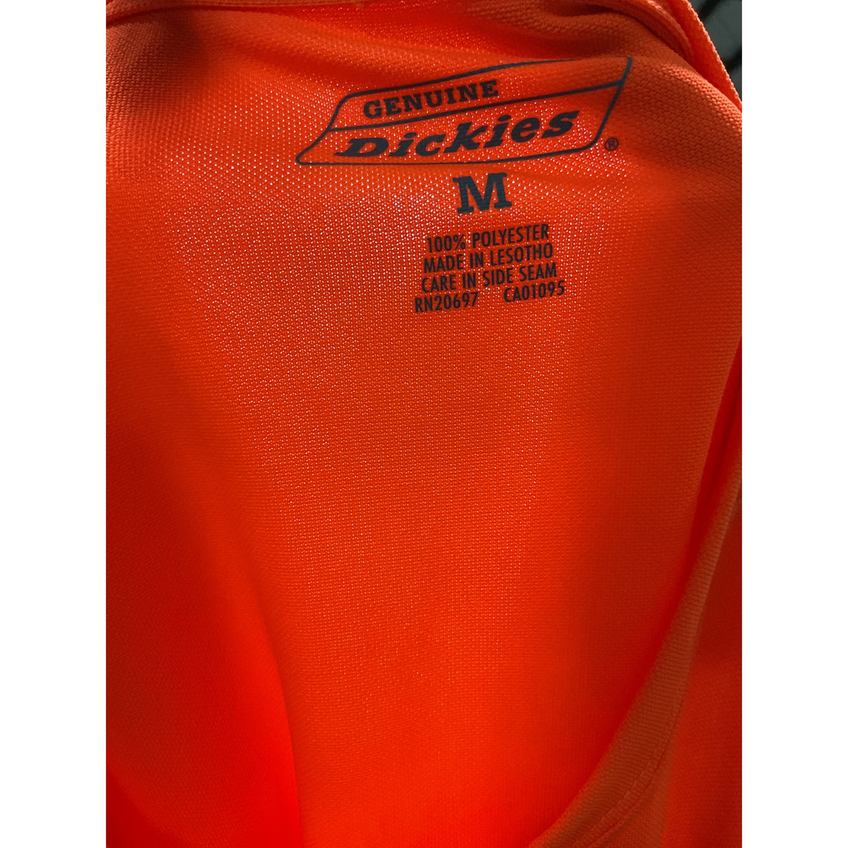 Dickies Men's Orange Activewear Top, Size M
