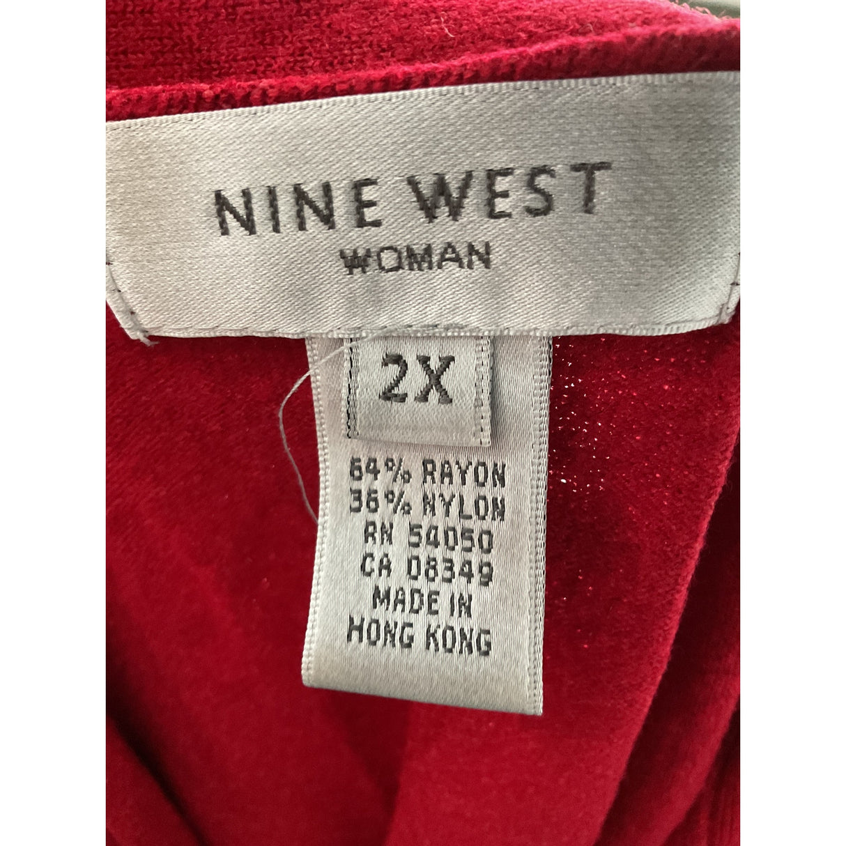 Nine West Red Plus Size Women's Pullover Sweater