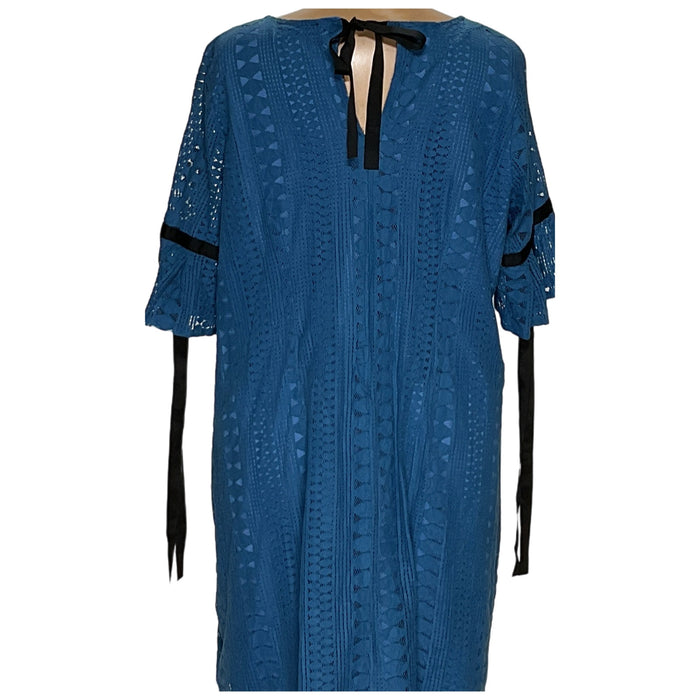 ELOQUII Blue A-Line Dress, Plus Size 22