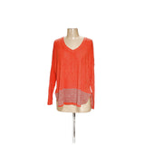 Cabi Orange Rayon Blouse, Size S