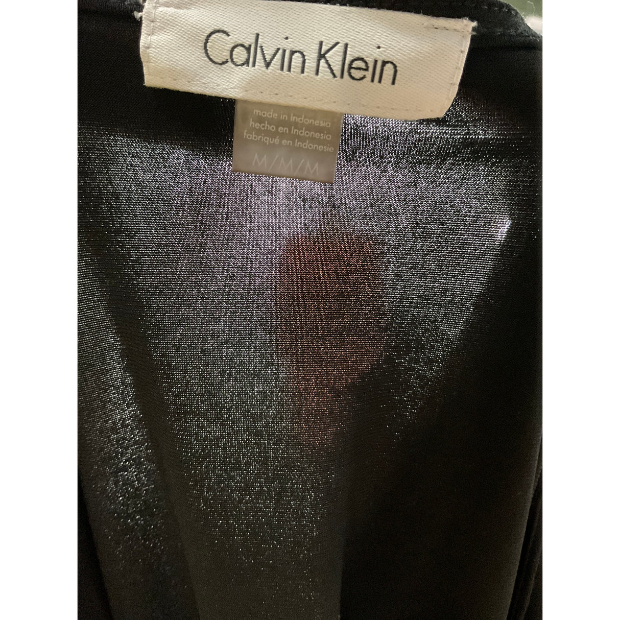 Calvin Klein Black Knit Sequin Blouse - Women's M