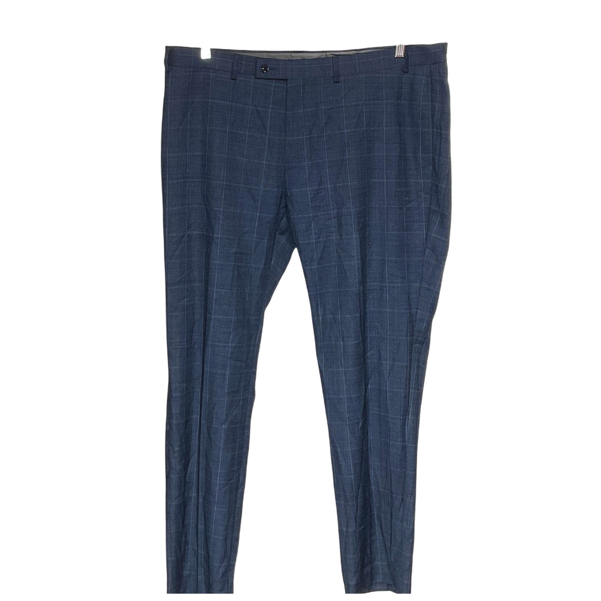 Calvin Klein Blue Plaid Dress Pants for Men 42x30