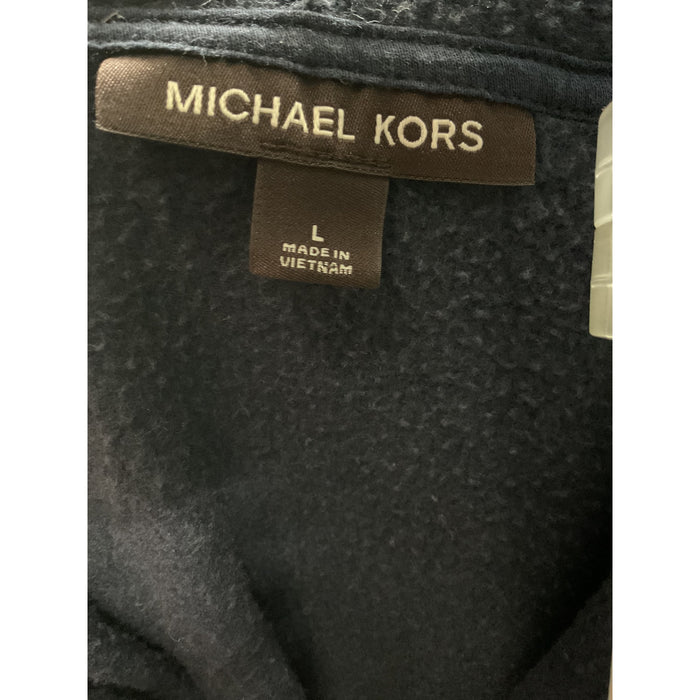 Michael Kors Men's Blue Cotton Full Zip Sweater Size L