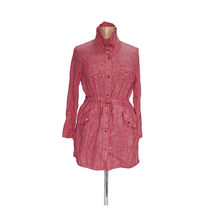 Chico's Pink Linen Shirt Dress