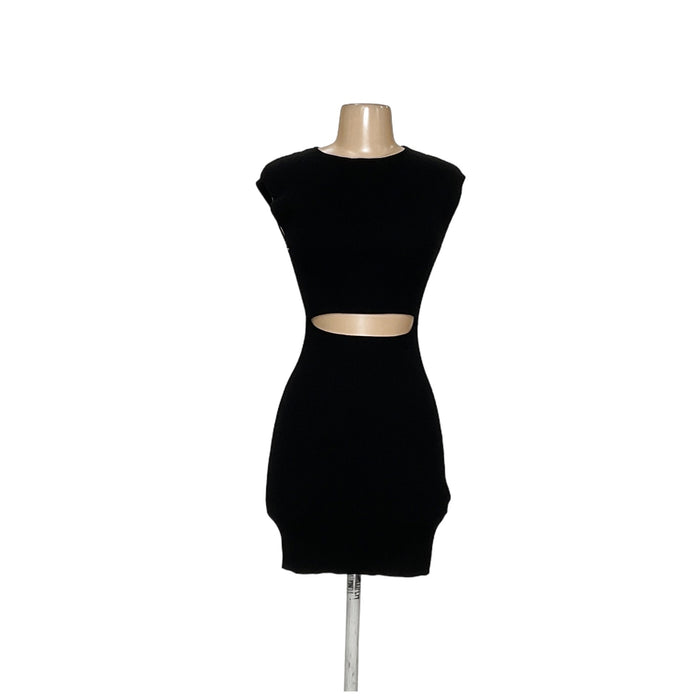 We The Free Black Bodycon Midi Dress, Size S