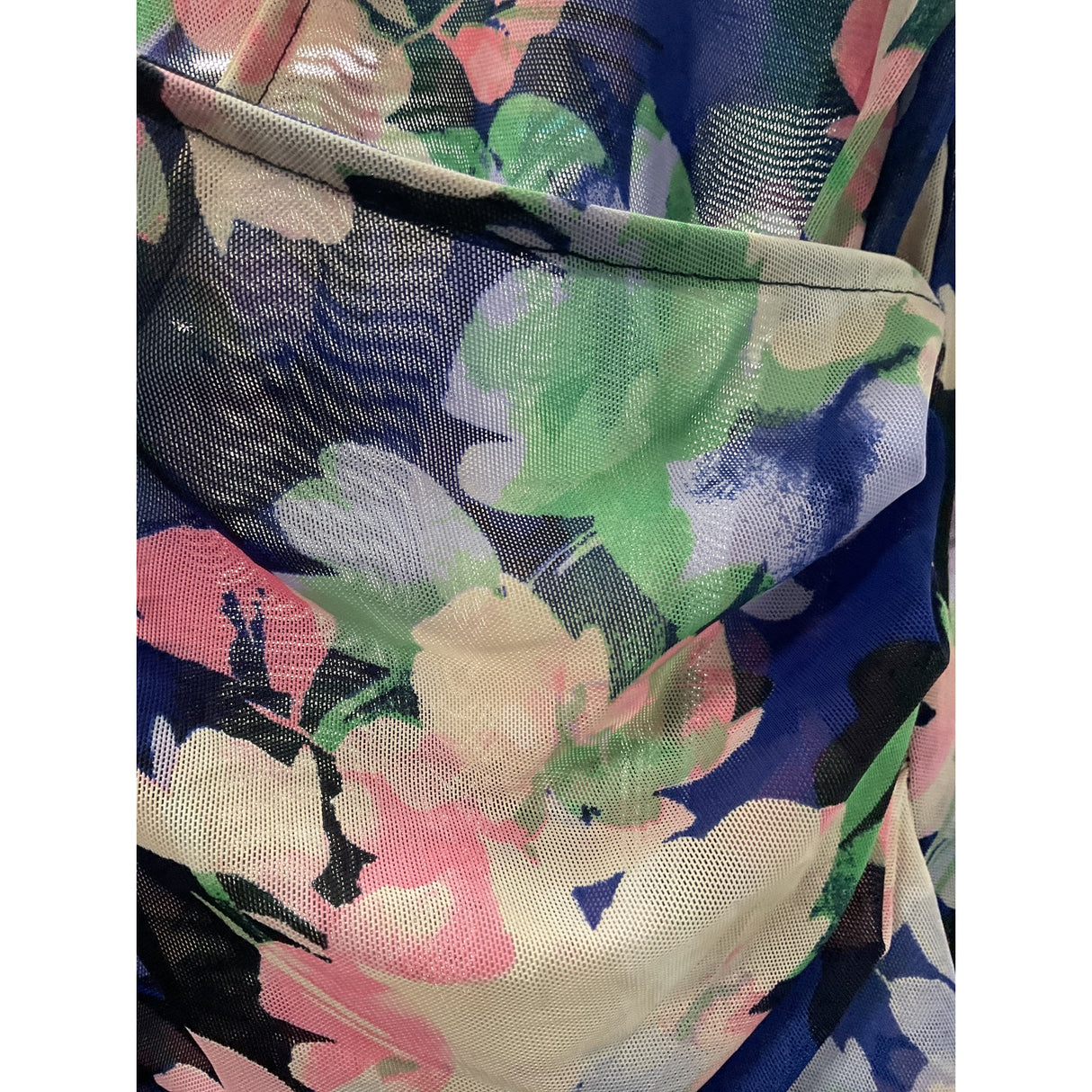 Tahari Floral Mesh Blouse