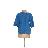 J.JILL Blue Linen Blouse - Women's M