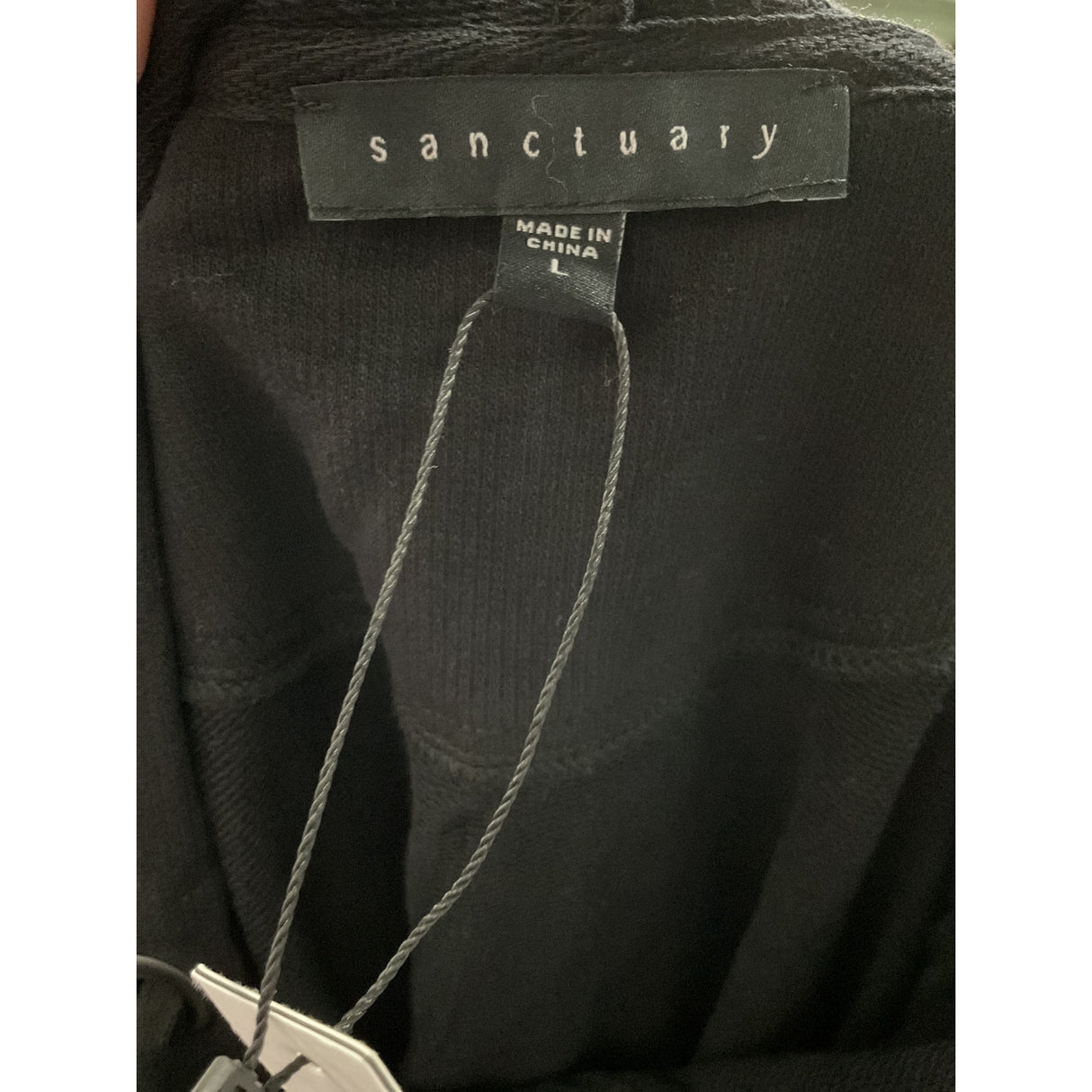 Sanctuary Black Cotton Full-Zip Hoodie