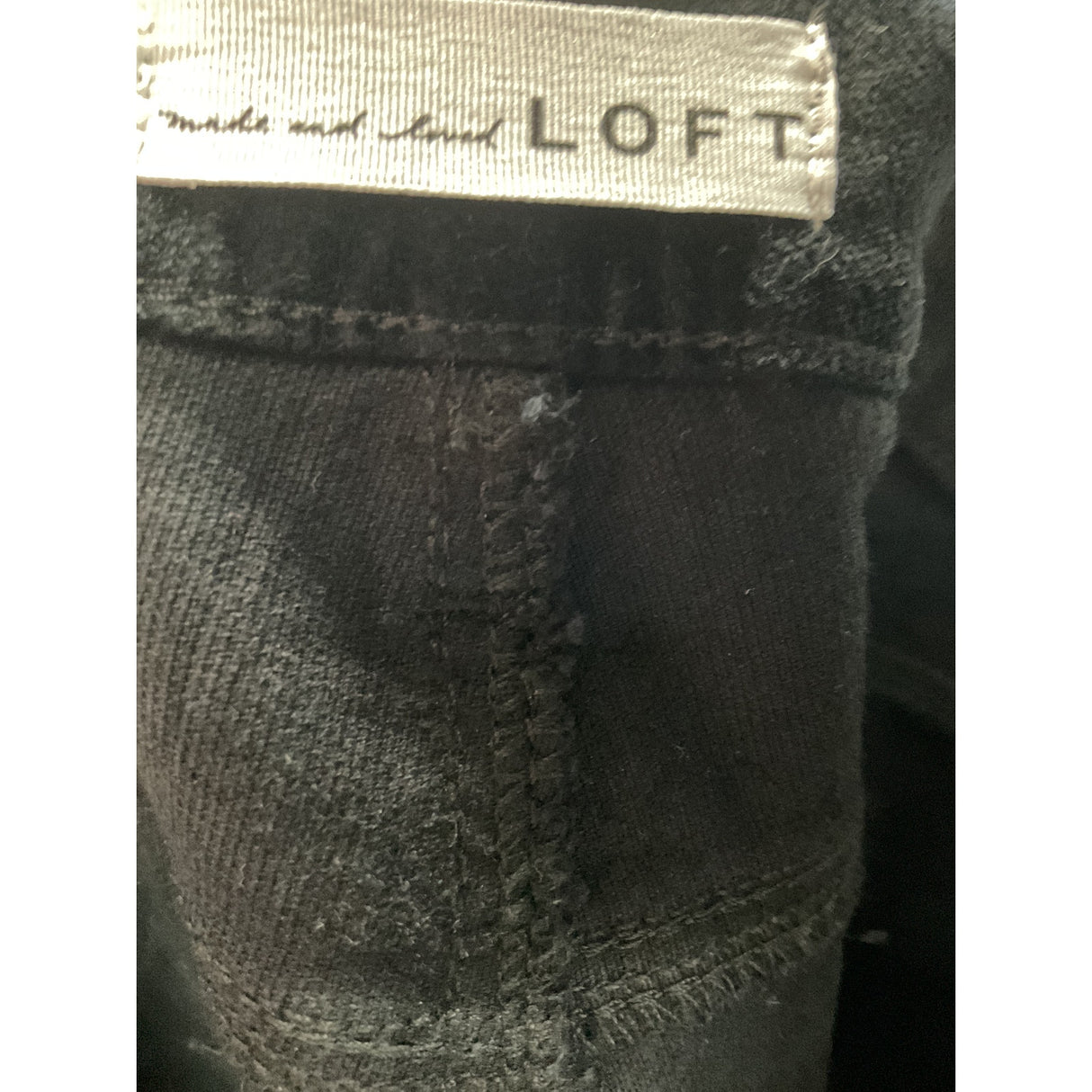 LOFT Black Velvet Skinny Pants Size 27