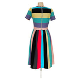 Lularoe Multicolor Striped Midi Dress M